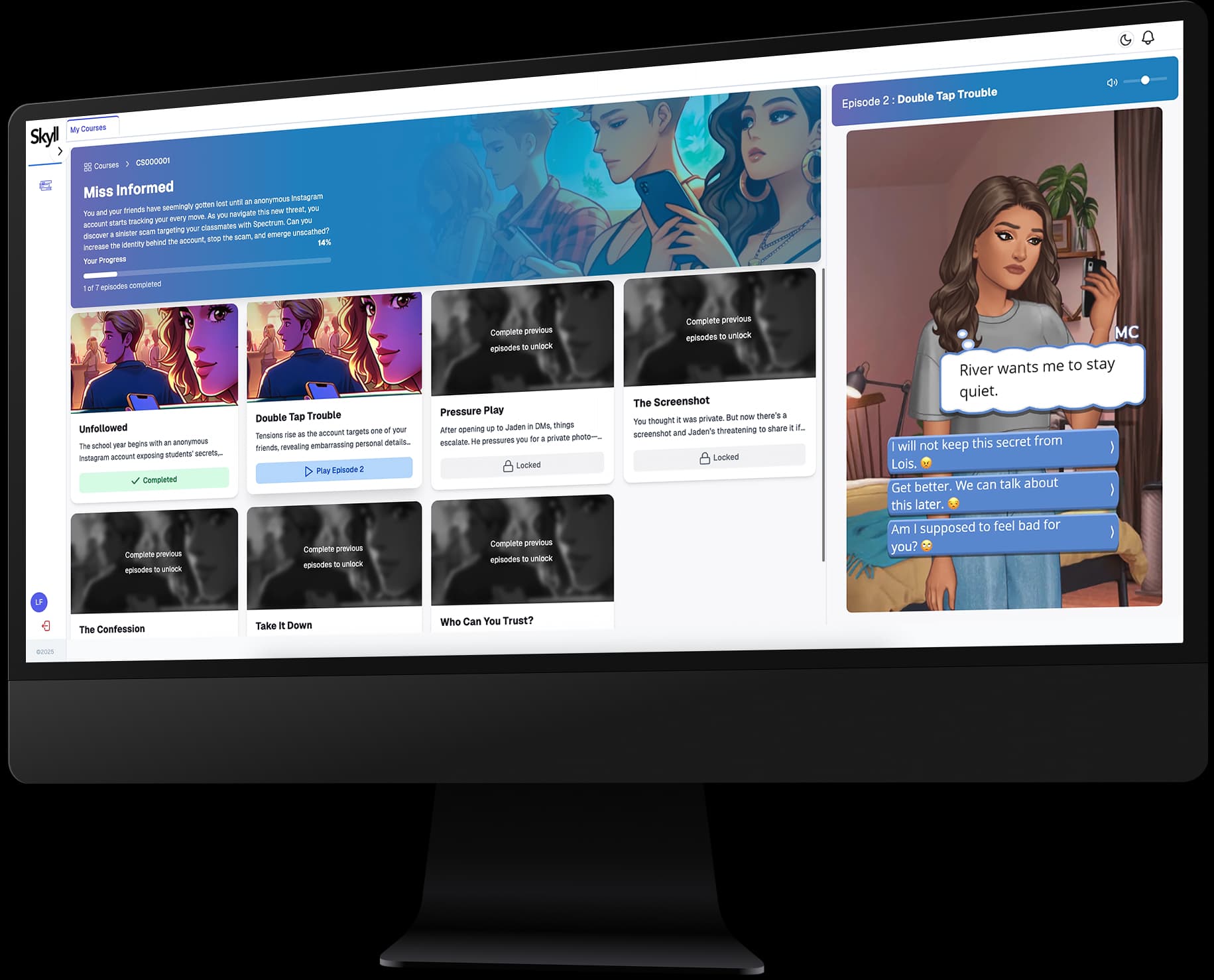 Educational platform analytics and progress tracking dashboard